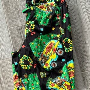 Men’s Scooby & shaggy Christmas tree mystery machine fleece  lounge pants medium